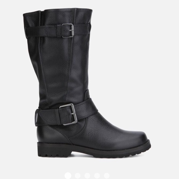 gentle souls Shoes - Gentle Soles Moto Boots Buckled Up Black 7 leather